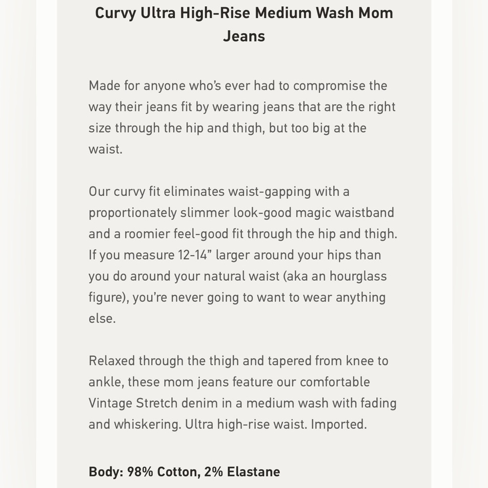 HOLLISTER “Curvy Ultra High Rise” Mom Jeans - 16L - Picture 15 of 15